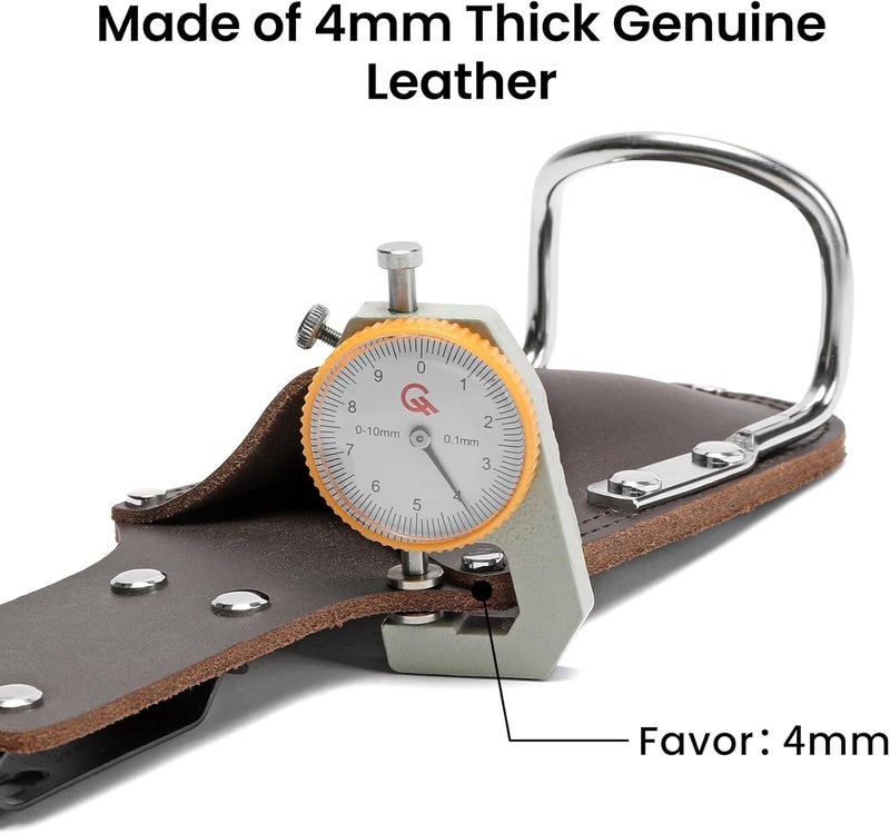 compuda Hammer Holder,Hammer Holder for Belt,Tool Holder Pliers Holster Knife Holster, Hammer Holster Made with Genuine Leather and Heavy-Duty Steel,for Construction Electrician Carpentry Garden Pruning. - Image 3